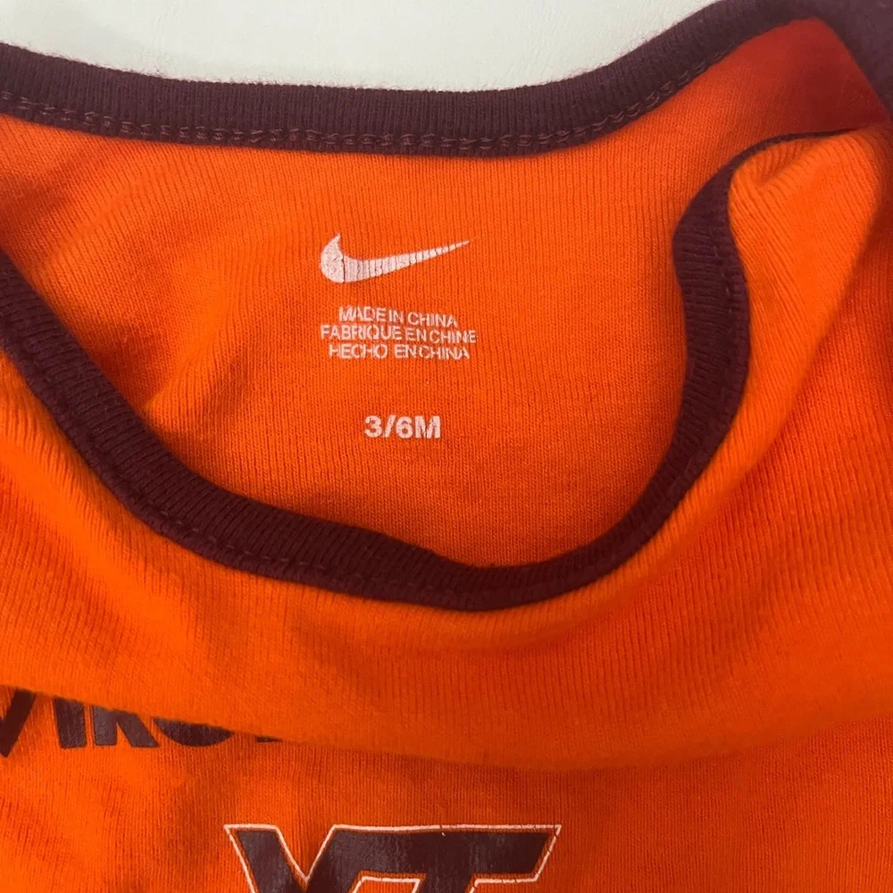Virginia Tech Hokies long sleeve onesie and pants set 3/6 months Nike - Picture 4 of 7